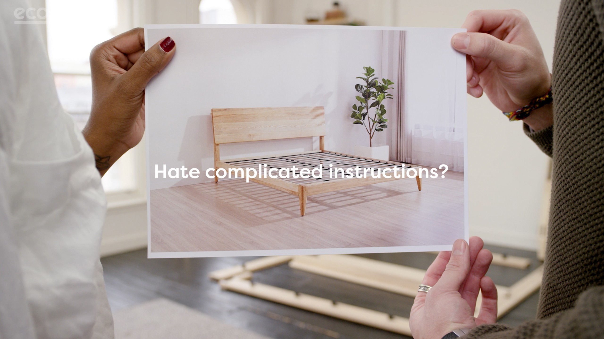 Timber Bed Frame Solid American Wood Ecosa New Zealand