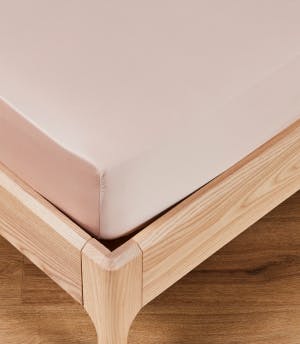 bamboo fitted sheet barely pink