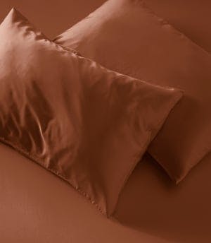 bamboo pillowcases brown ochre