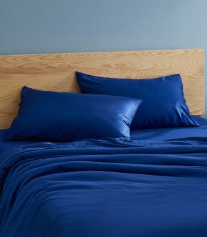 bamboo pillowcases navy blue