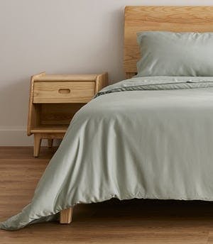 bamboo quilt cover glacial green