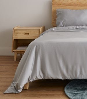 bamboo quilt cover grey