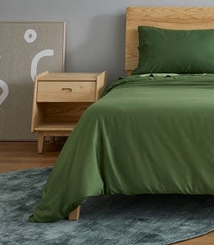bamboo quilt cover olive green