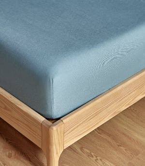 flax linen fitted sheet arctic