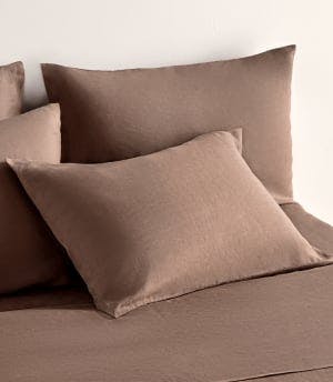flax linen pillowcases mushroom