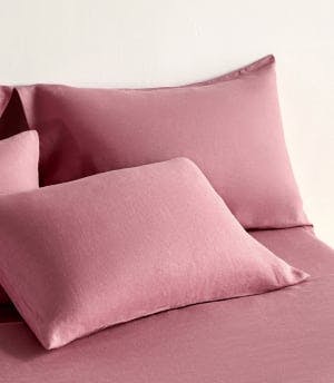 flax linen pillowcases rose