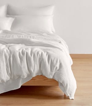 flax linen quilt cover white