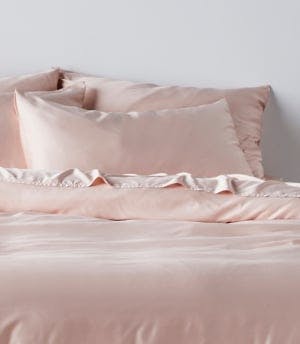 bamboo quilt cover set barely pink