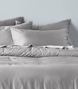 bamboo quilt cover set grey