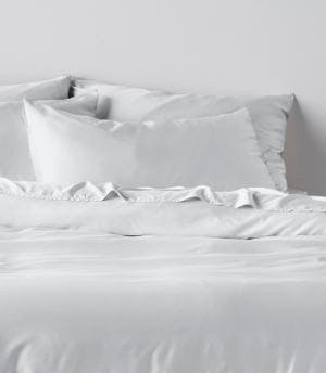 bamboo quilt cover set white
