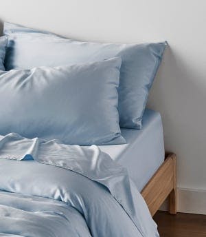 bamboo quilt cover sky blue